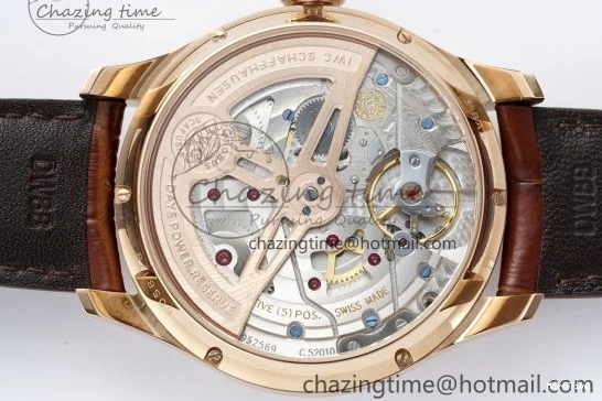 MIROTIME 0420 WellDesigned Portugieser Perpetual Calendar RG 5033 APSF 1:1 Best Edition White Dial on Brown Leather Strap A52610 Clone 7042